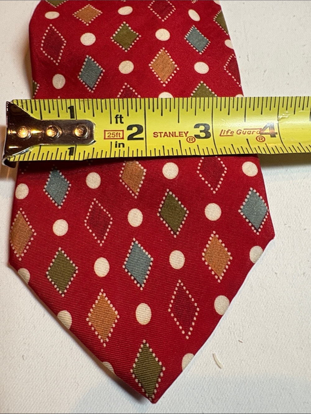 Hugo Boss Rust Patterned Silk Tie - Picture 6 of 6